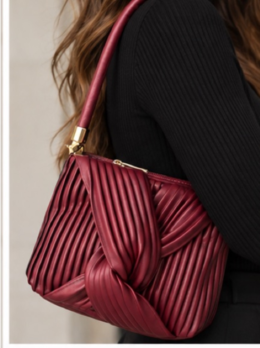 Jason Wu Pleated Knot Box Handle Bag – NWT